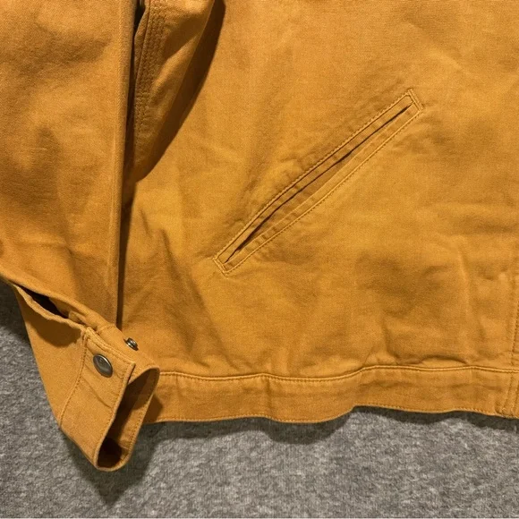 Carhartt Canvas Duck Crawford Detroit Jacket Women XL brown corduroy collar barn - Picture 8 of 15